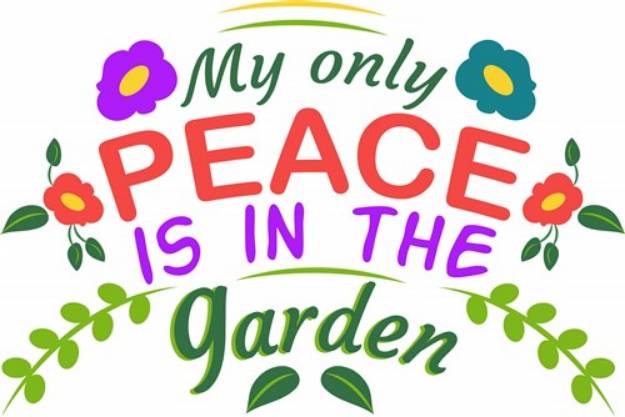 Picture of Peace Is In The Garden SVG File