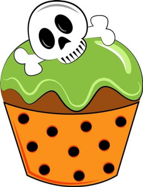 Picture of Halloween Cupcake SVG File