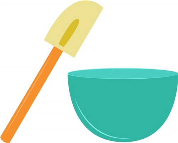 Picture of Spatula & Mixing Bowl SVG File