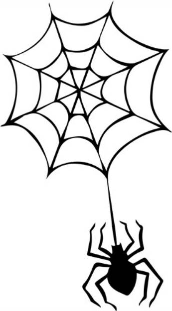Picture of Halloween Spider & Web SVG File