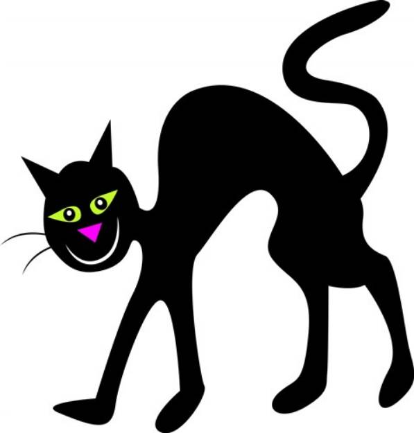 Picture of Halloween Black Cat SVG File