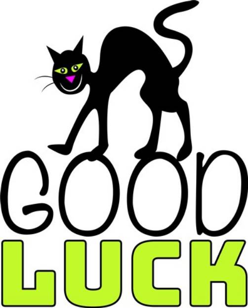 Picture of Black Cat Good Luck SVG File
