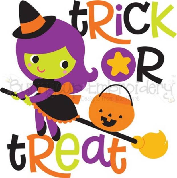 Picture of Trick Or Treat Witch SVG File
