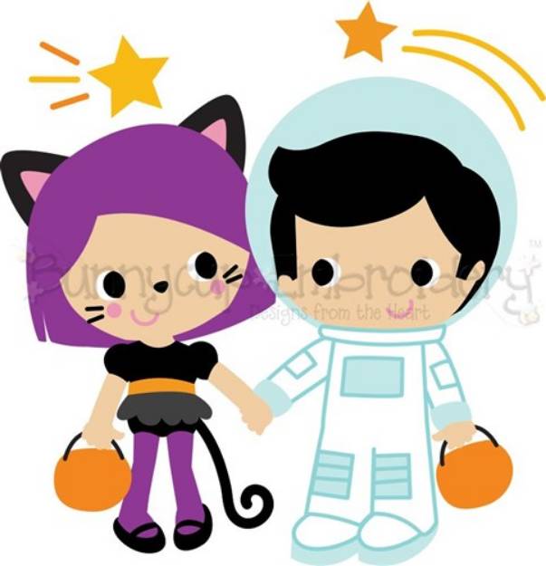 Picture of Astronaut & Cat Costumes SVG File