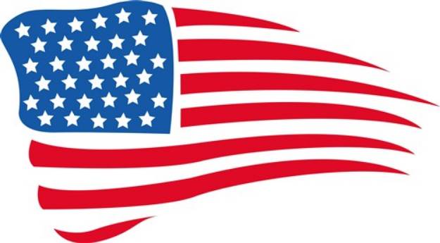 Picture of Flying American Flag SVG File