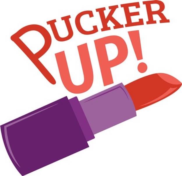 Picture of Pucker Up Lipstick SVG File