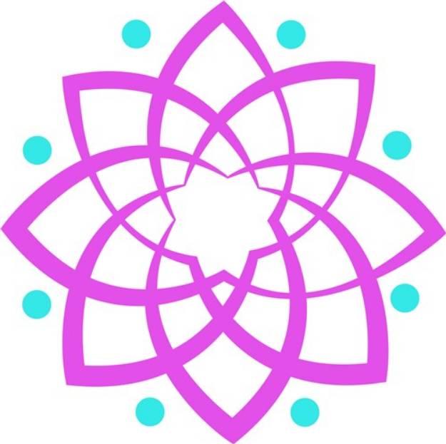 Picture of Lotus Flower Outline SVG File