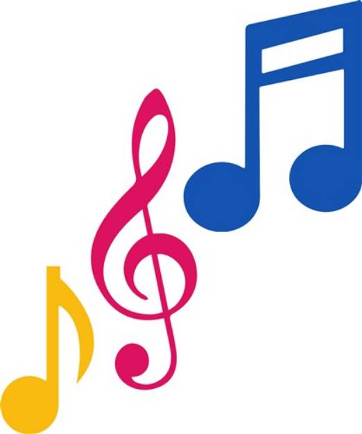 Picture of Musical Notes & Clef SVG File