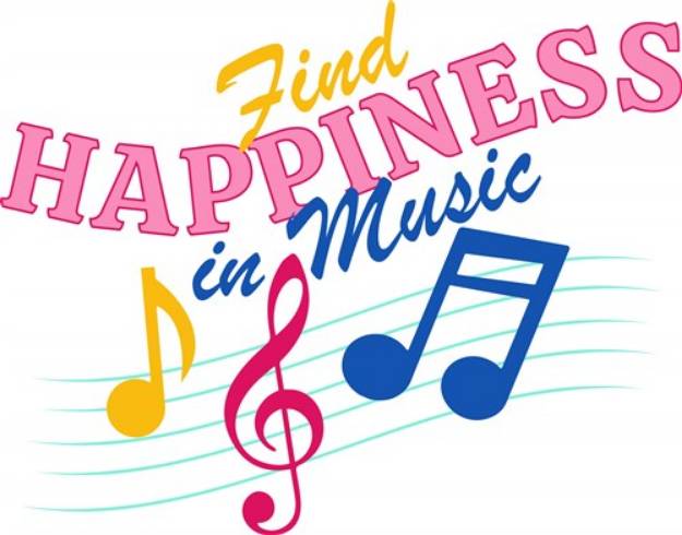Picture of Find Happiness In Music SVG File
