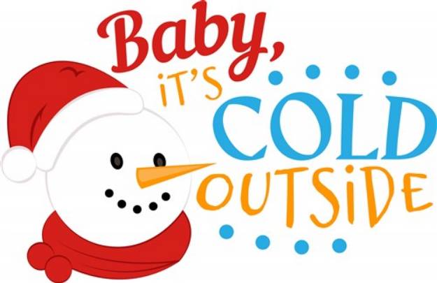 Picture of Baby Its Cold Outline SVG File