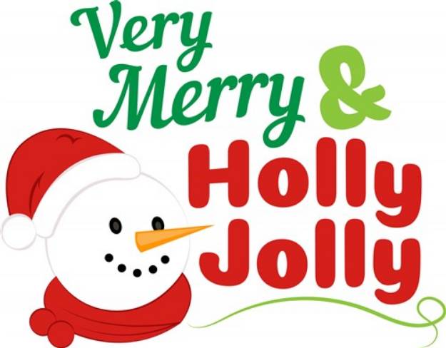 Picture of Very Merry & Holly Jolly SVG File