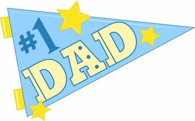 Picture of #1 Dad Pennant SVG File