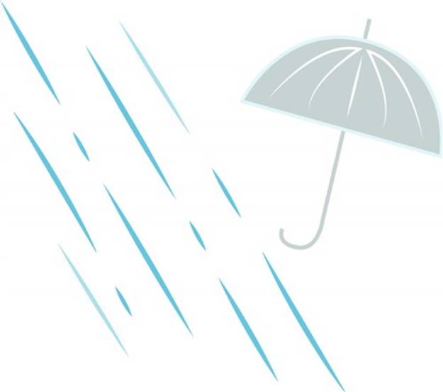 Picture of Rain & Umbrella SVG File