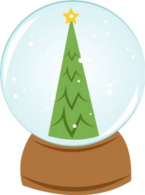 Picture of Tree Snow Globe SVG File