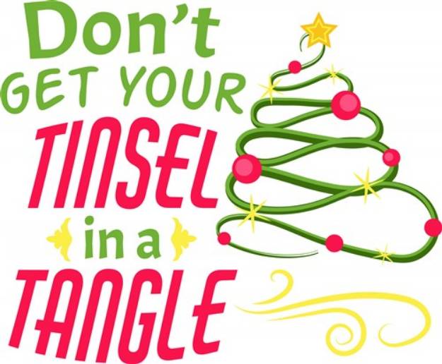 Picture of Tinsel In A Tangle SVG File