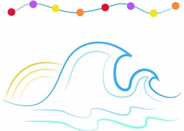 Picture of Christmas Waves SVG File