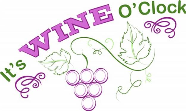 Picture of Its Wine OClock SVG File