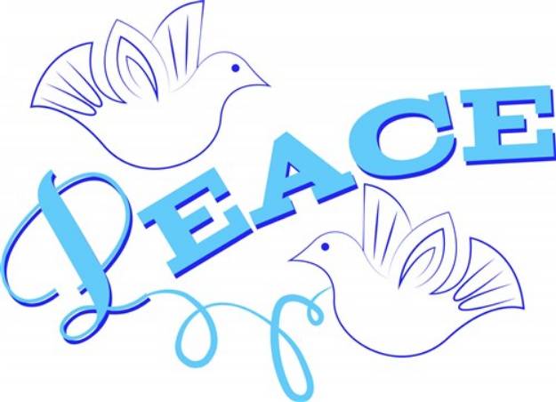 Picture of Peace Doves SVG File