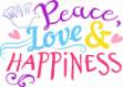 Picture of Peace, Love &  Happiness SVG File