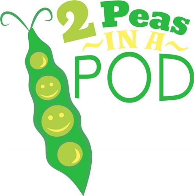 Picture of 2 Peas In A Pod SVG File