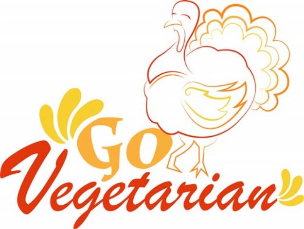 Picture of Go Vegetarian SVG File