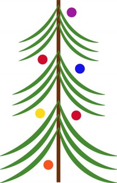 Picture of Skinny Christmas Tree SVG File