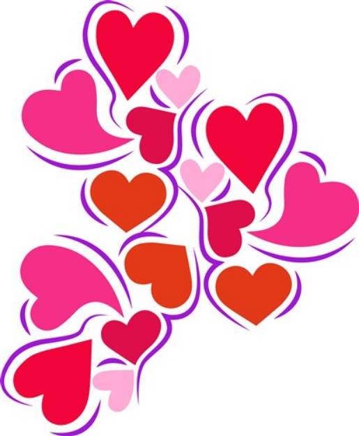 Picture of Swirly Hearts SVG File