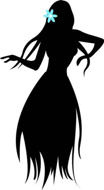 Picture of Hula Girl Silhouette SVG File