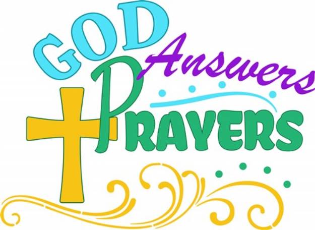 Picture of God Answers Prayers SVG File