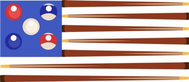 Picture of Billiards American Flag SVG File