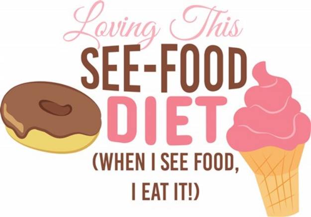 Picture of See Food Diet SVG File