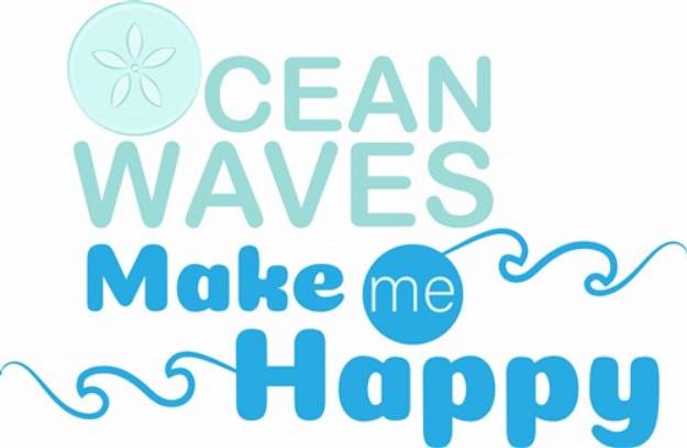 Picture of Waves Make Me Happy SVG File