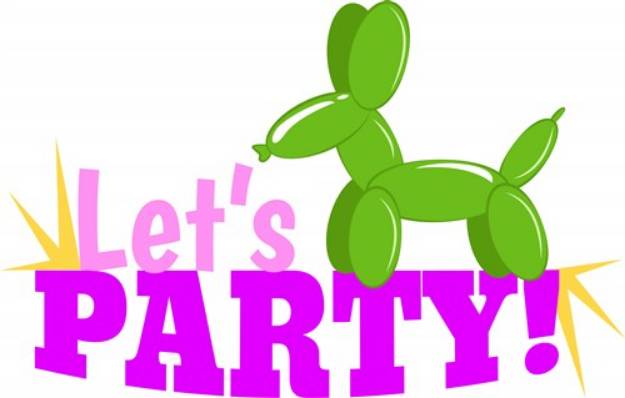 Picture of Lets Party Balloon Dog SVG File