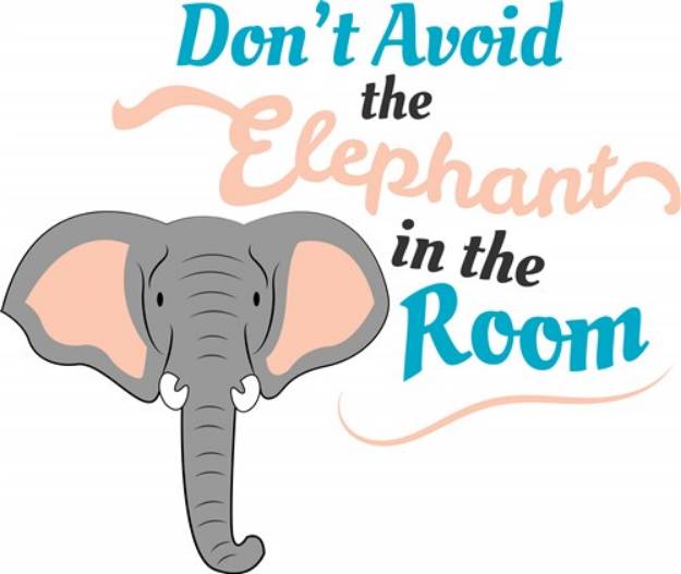 Picture of Elephant In The Room SVG File