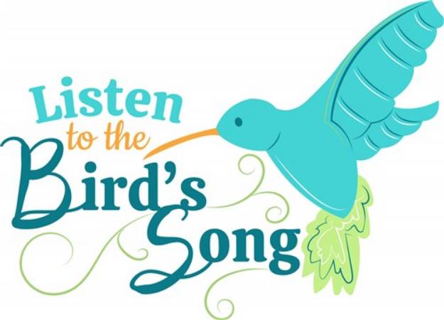 Picture of Listen To The Birds Song SVG File