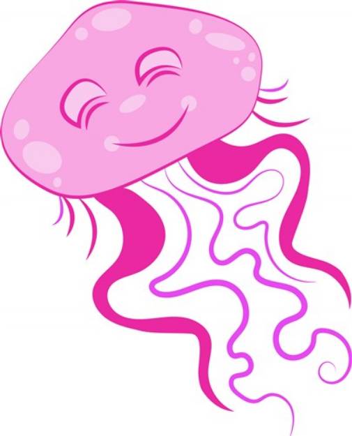 Picture of Happy Jellyfish SVG File