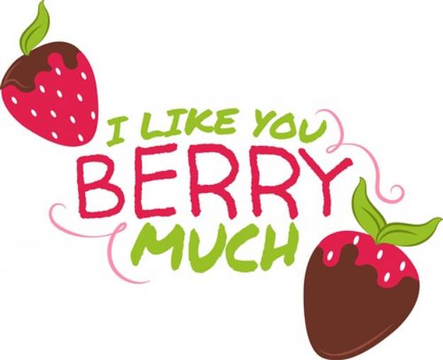 Picture of I Like You Berry Much SVG File