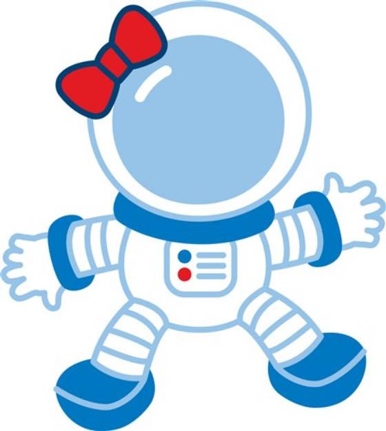 Picture of Girl Astronaut SVG File