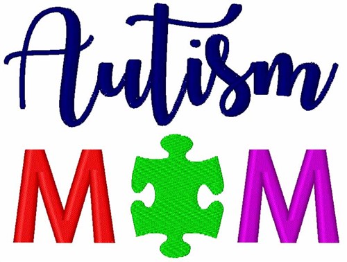 Autism Mom Machine Embroidery Design