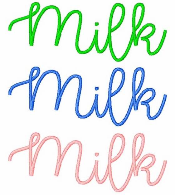 Picture of Milk Machine Embroidery Design