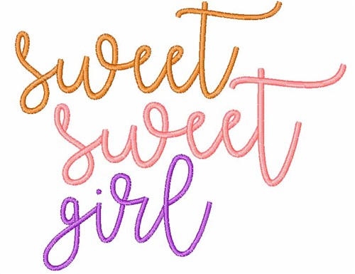 Sweet Girl Machine Embroidery Design