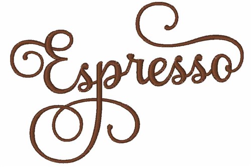 Espresso Machine Embroidery Design