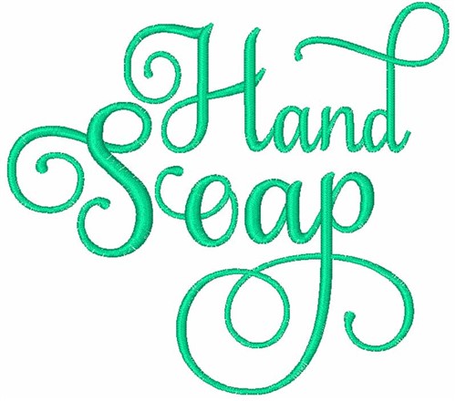 Hand Soap Machine Embroidery Design