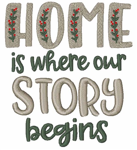 Our Story Begins Machine Embroidery Design