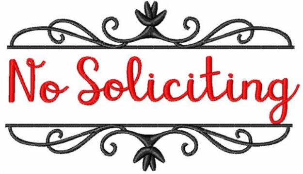 Picture of No Soliciting Machine Embroidery Design