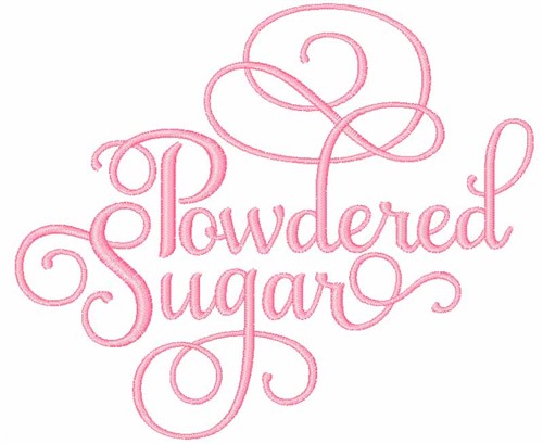 Powdered Sugar Machine Embroidery Design