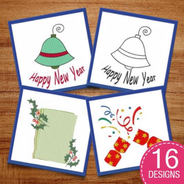Picture of Ring In The New Year Embroidery Design Pack