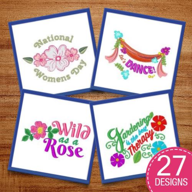 Picture of Wild As A Rose Embroidery Design Pack