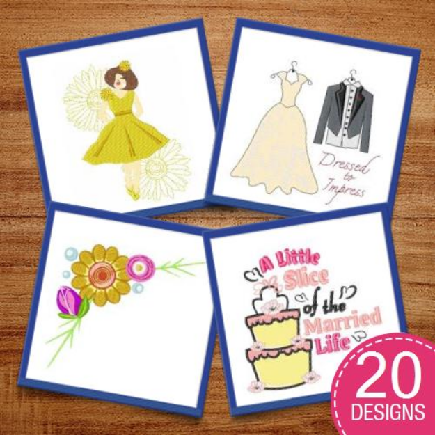 Picture of Slice Of Married Life Embroidery Design Pack