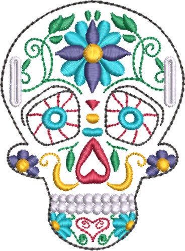 ITH Sugar Skull Swag 1 Machine Embroidery Design